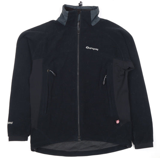 Sprayway Men's Black Fleece Jacket L - Full Zip Casual Outdoor