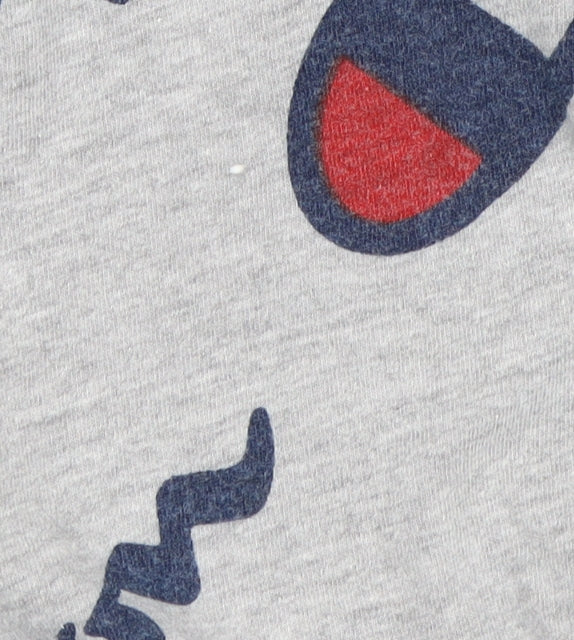 Champion Boys Grey Logo T-Shirt, Short Sleeve, Size 1