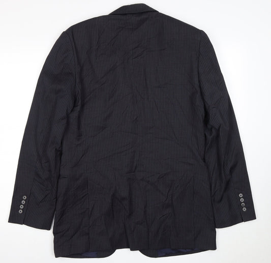 Jaeger Men's Blue Blazer, Size 38R, Wool Jacket