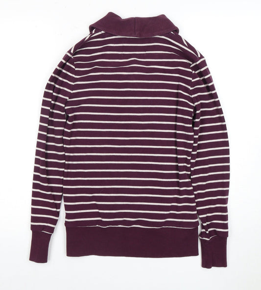 Womens UK XS Regular Banana Republic Purple Henley Sweatshirt