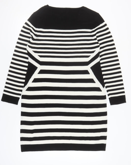 Calvin Klein Women's XL Black Striped Knit Dress