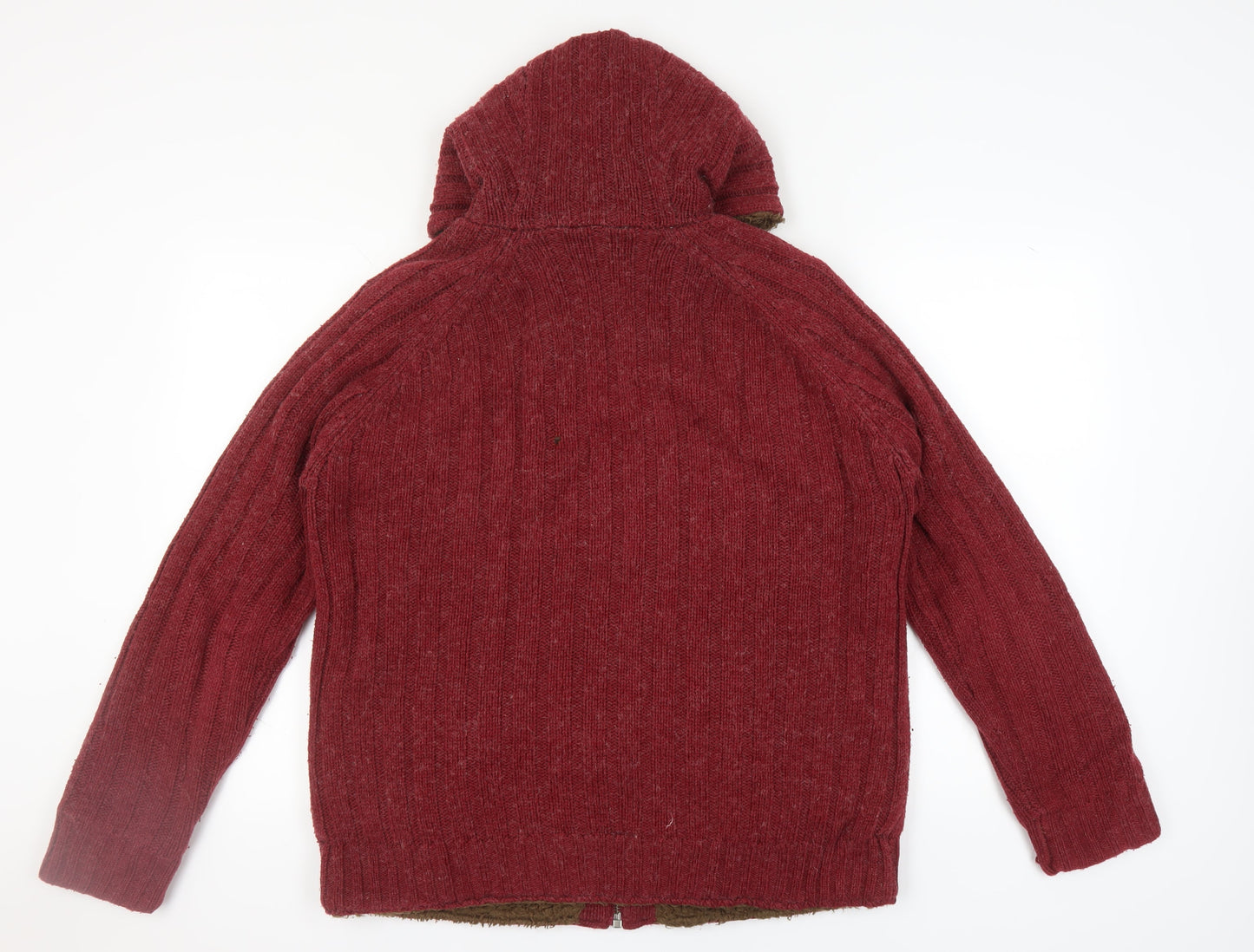 Joe Browns Men's Red Full Zip Hooded Jumper M