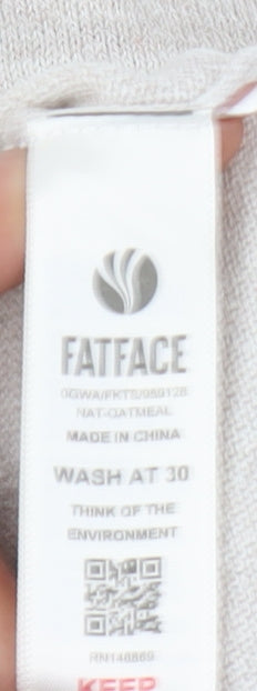 Fat Face Women's Beige Polka Dot Pullover Jumper Size 18