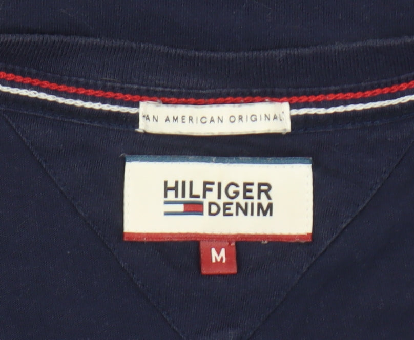 Hilfiger Denim Men's Blue V-Neck Short Sleeve T-Shirt M