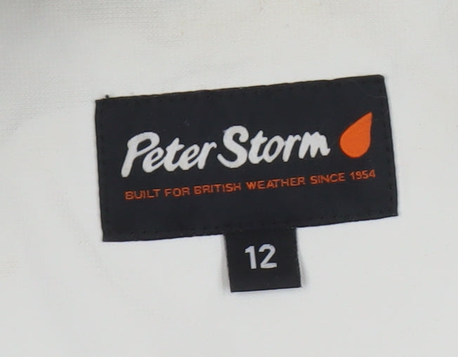 Peter Storm Women's White Waterproof Rain Coat Size 12