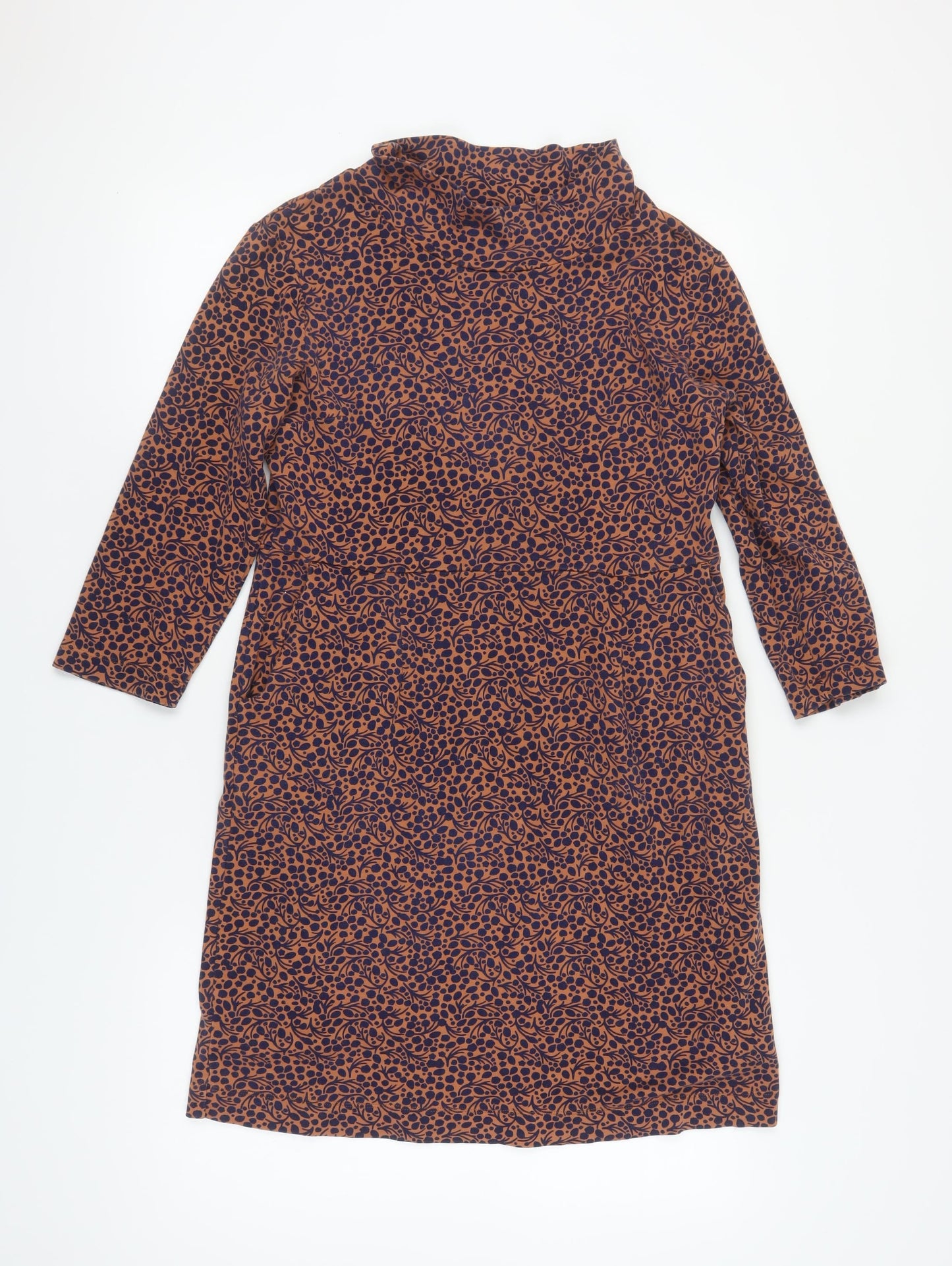 White Stuff Women's Brown Shift Dress Size 12