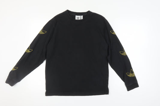 Unisex Adults UK M adidas Black Sweatshirt