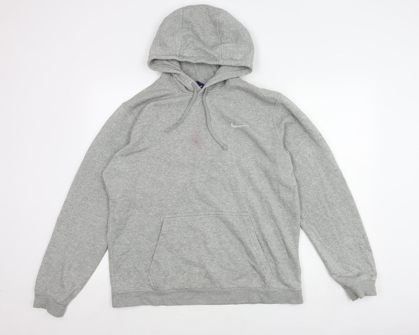 Nike Men's Grey Hoodie L - Logo, Pullover, Hooded, Casual