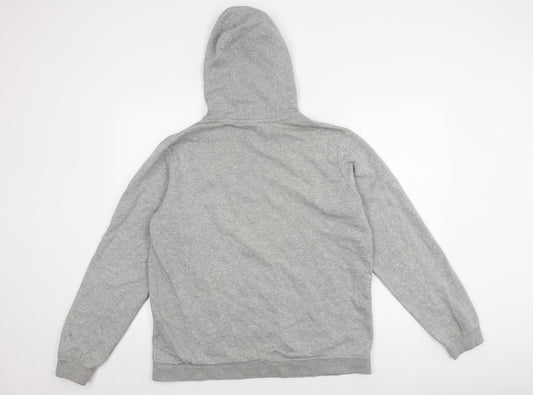 Nike Men's Grey Hoodie L - Logo, Pullover, Hooded, Casual