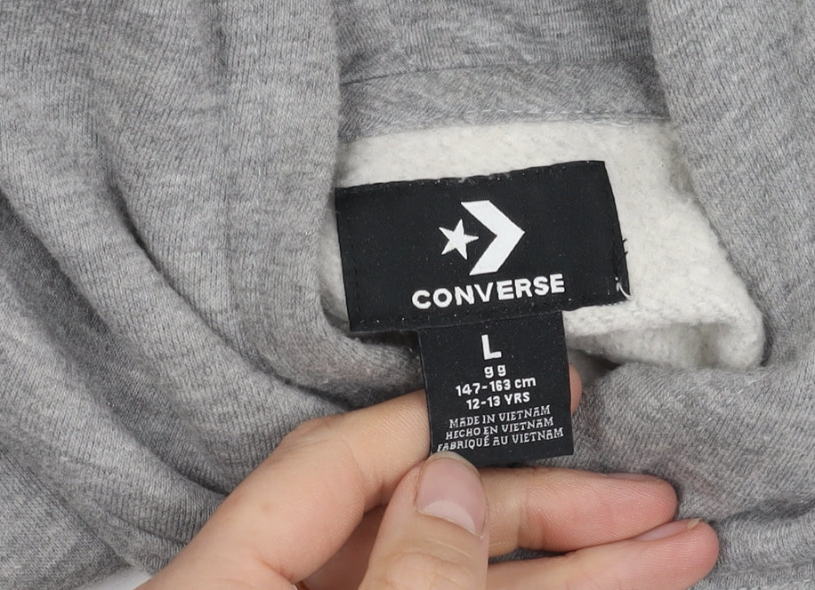 Additional view of Converse Grey girls’' pullover hoodie, size 12-13, years, casual