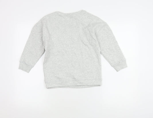 Next Girls Grey Zebra Graphic Sweatshirt - 8 Years