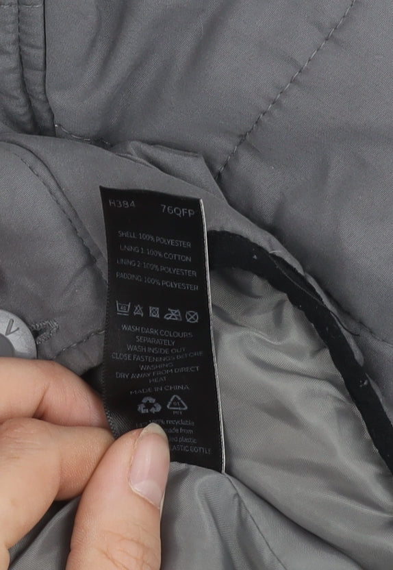 Additional view of Mini V by Very Grey Puffer Jacket 18-24M boys’ winter hooded