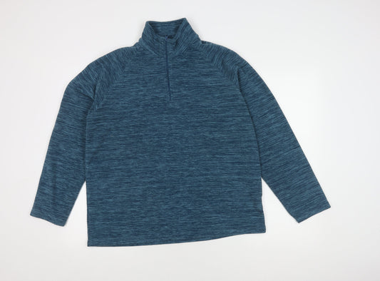 Mountain Warehouse Men's Blue 1/2 Zip Sweatshirt Large