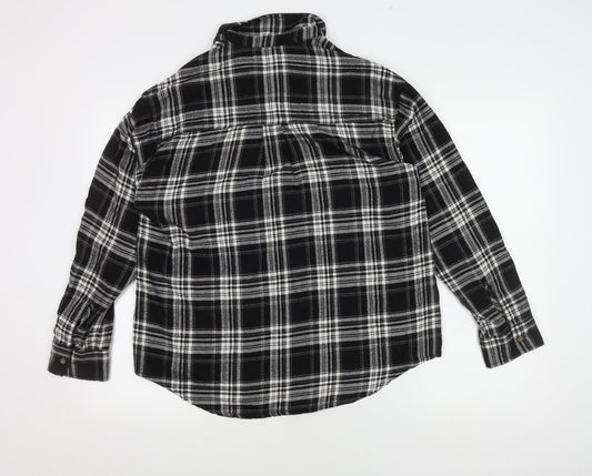 Hollister Women's Black XS Plaid Button-Up Shirt