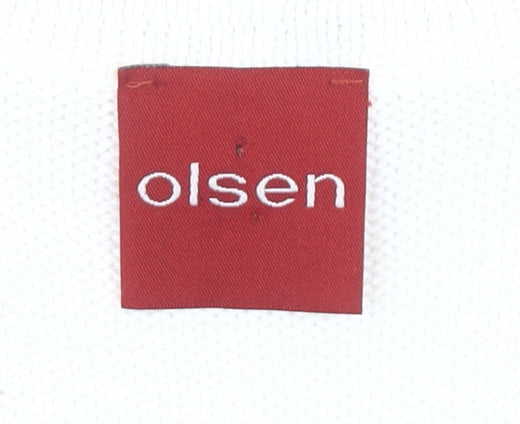 Olsen Women's Ivory Tank Top, Size 14, Bohemian V-Neck