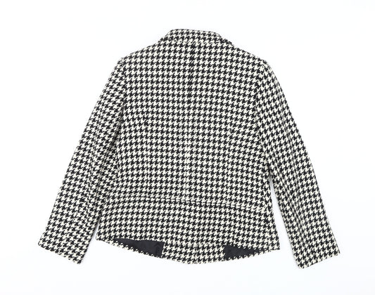Isle Women's Black Houndstooth Jacket, Size 12