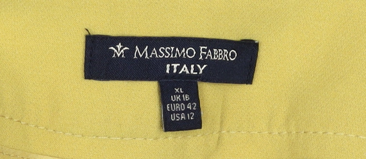 Massimo Fabbro Women's Yellow Trousers XL