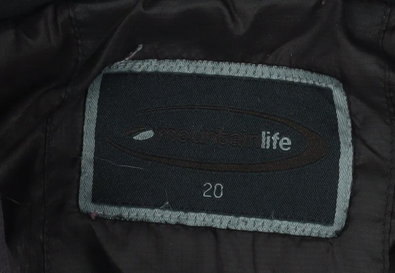 Mountain Life Women's Brown Puffer Jacket, Size 20, Hooded, Waterproof