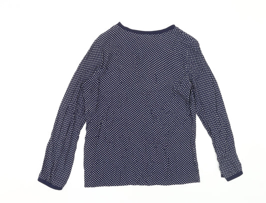 Womens UK Size 10 Joules Blue Viscose T-Shirt