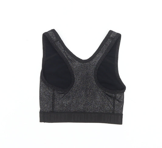 Everlast Girls Black Athletic Tank 7-8 Years, Sporty Stretch Top