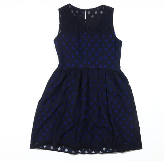 Karen Millen Women's Blue Sleeveless Dress Size 14