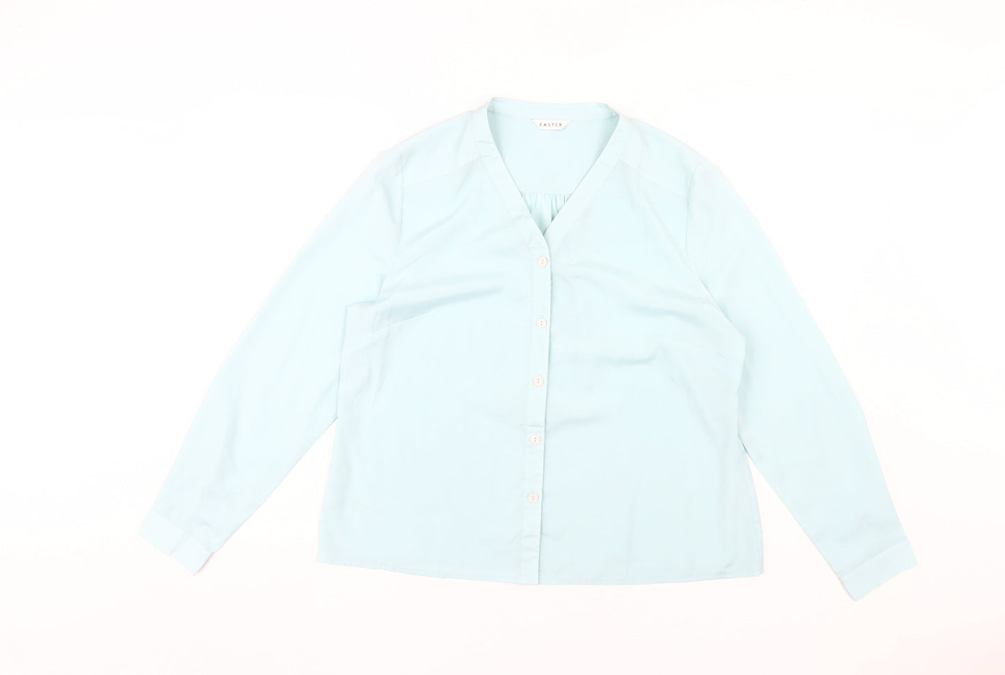 Eastex Women's Blue Long Sleeve Collared Blouse Size 16