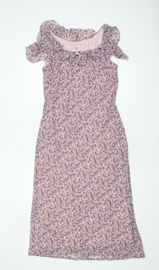 Laura Ashley Women's Floral Midi Dress, Size 12 - Petite