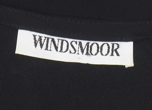 Windsmoor Women's Black Floral Embroidered Tank - Size 12