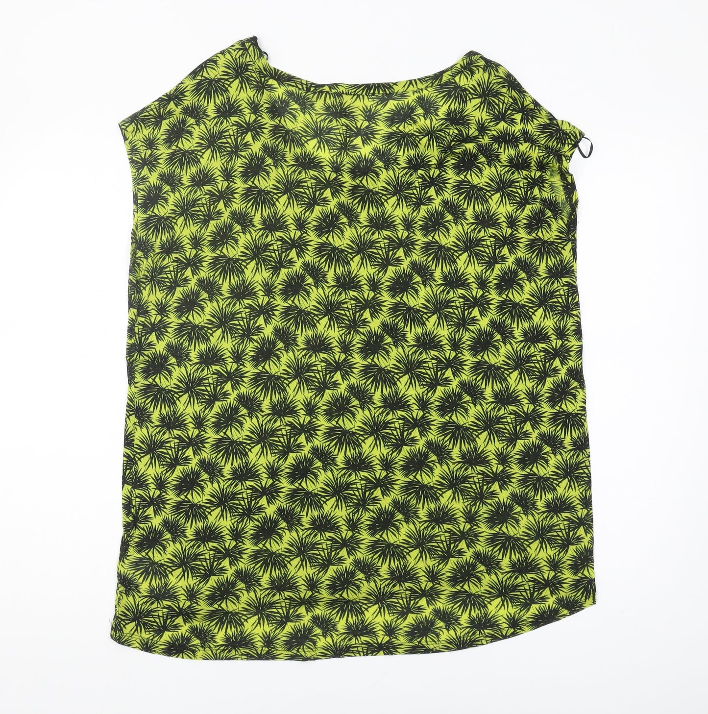 Michael Kors Women's Green Floral Sleeveless T-Shirt XL