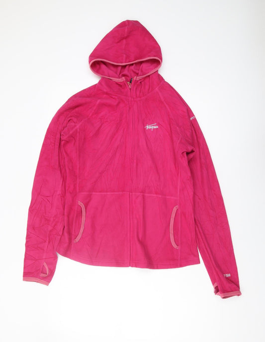 Trespass Women's Pink Fleece Jacket L Hooded Lightweight