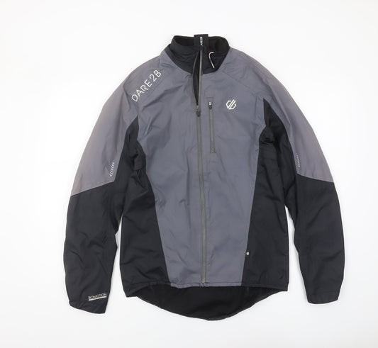 DARE 2B Men's Black Grey Windbreaker Jacket 2XS
