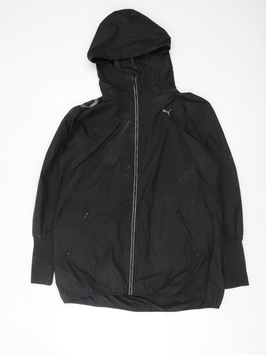Puma Women's Black Windbreaker Jacket Size 10