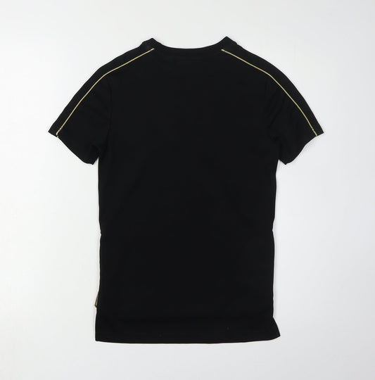 Sonnet London Boys Black T-Shirt, 8-10 Years, Short Sleeve