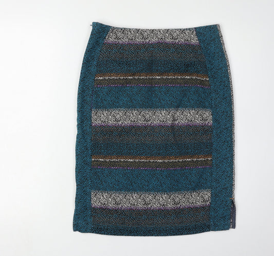 White Stuff Women’s Multicoloured Pencil Skirt, Size 8