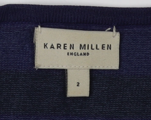 Karen Millen Women's XS Striped Knit Dress