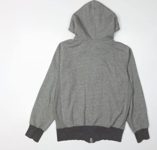 Nike Men's Grey S Full Zip Hoodie with Logo