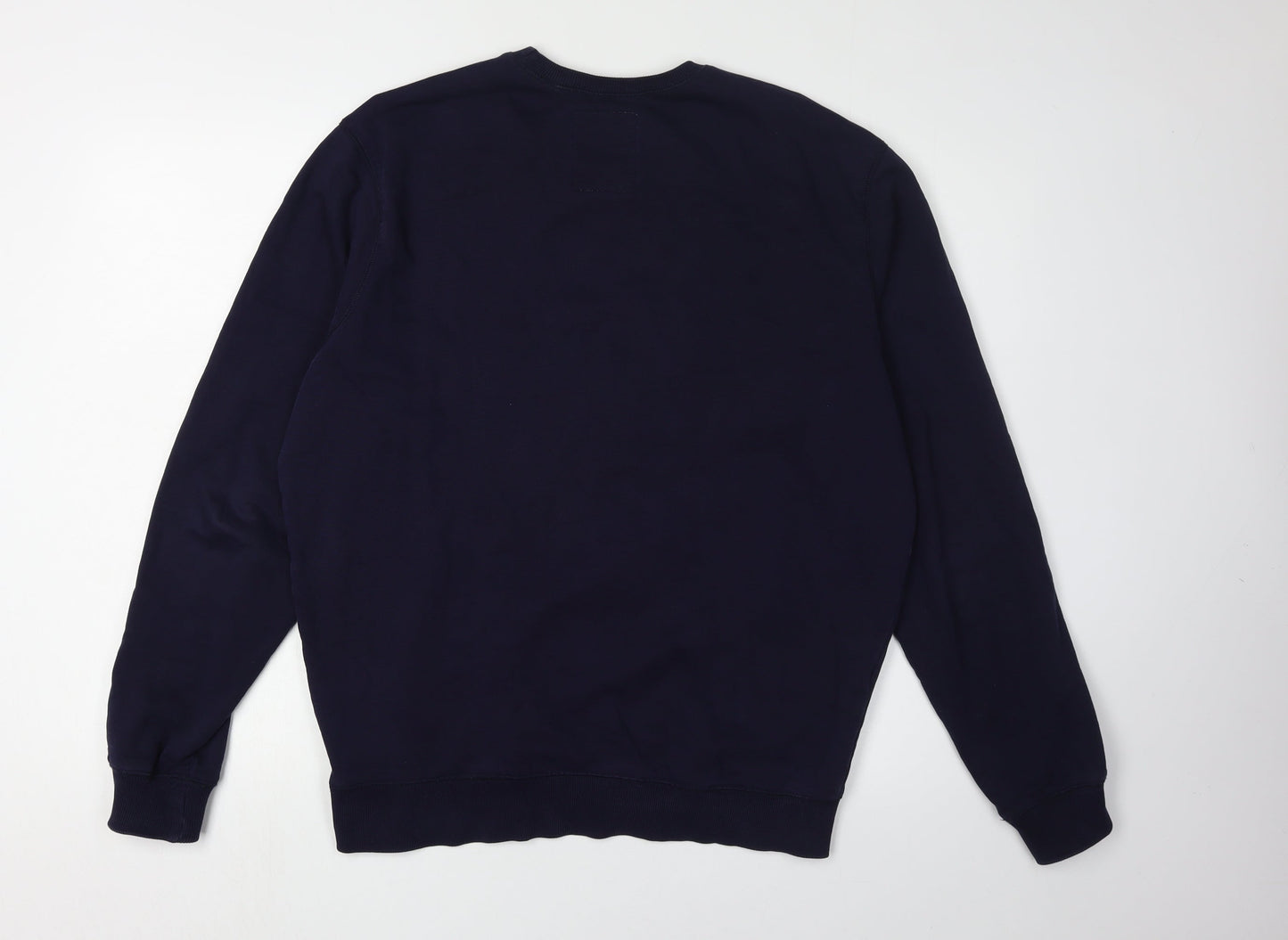 Diesel Unisex Blue Cotton Logo Pullover Sweatshirt M