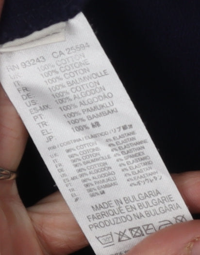 Diesel Unisex Blue Cotton Logo Pullover Sweatshirt M