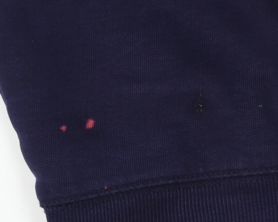 Diesel Unisex Blue Cotton Logo Pullover Sweatshirt M