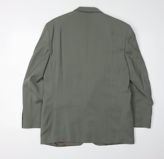 Pierre Cardin Men's Green Wool Suit Jacket 38S