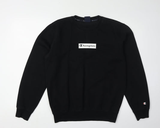 Champion Men's Black Small Pullover Sweatshirt Logo