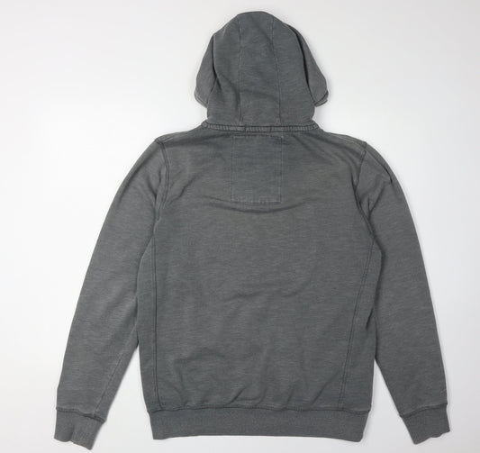 Tokyo Laundry Men's Grey Henley Hoodie Size M
