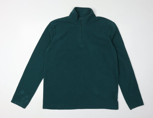 Mountain Warehouse Men's Green Fleece 1/4 Zip M