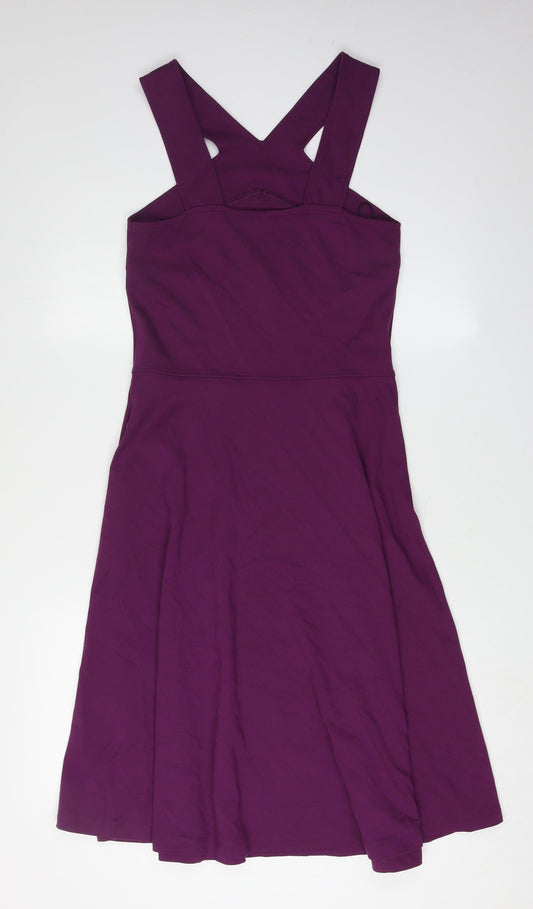 Karen Millen Women's Purple Strappy Dress Size 12