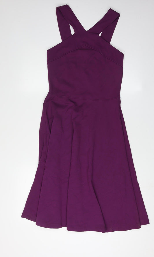Karen Millen Women's Purple Strappy Dress Size 12