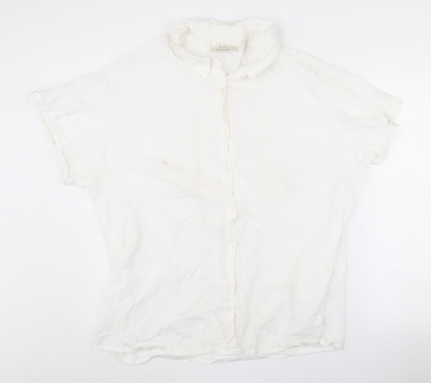 Ann Harvey Women’s Plus Size White Button-Up Shirt