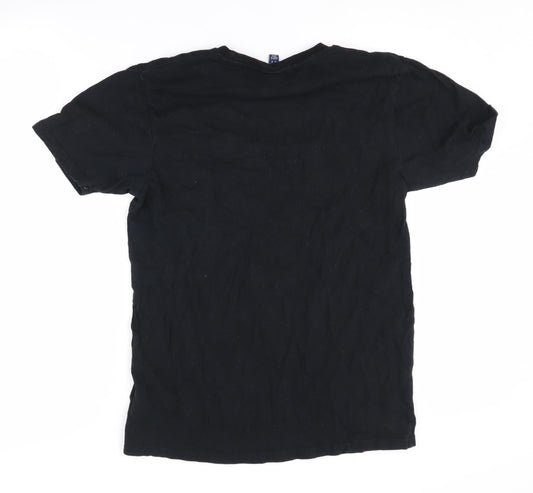 Ellesse Men's Black T-Shirt Size S Cotton Crew Neck