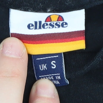 Ellesse Men's Black T-Shirt Size S Cotton Crew Neck