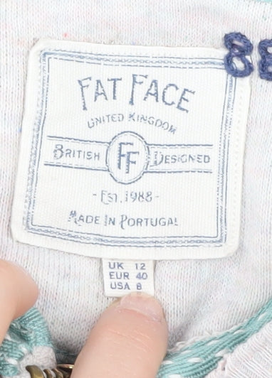 Fat Face Women's Beige Full Zip Hoodie Size 12