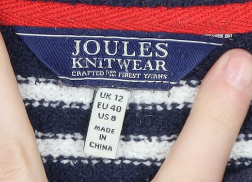 Joules Women's Multicoloured Stripe Pullover Sweatshirt
